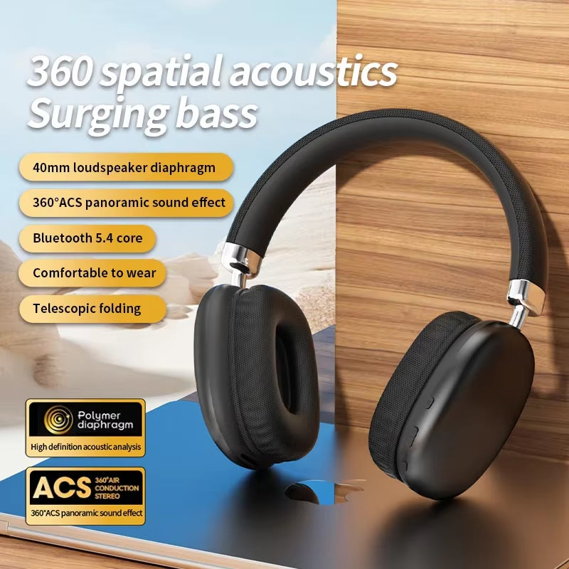 2025 NEW Air Max Bluetooth Earphone over Ear Wireless Headset Stereo Surround Gaming Headphone for Apple Iphone Xiaomi Phone